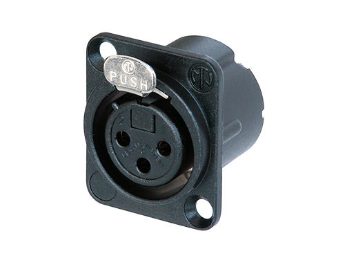 conector1 - NC3FDLXB- Embase XLR femelle or noir