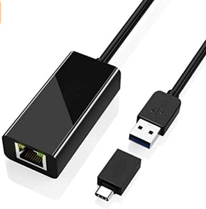 Adaptateur réseau USB 3.0 vers Ethernet RJ45 Gigabit avec adaptateur USB C